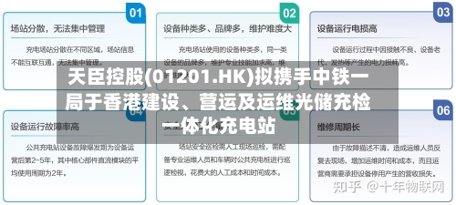 天臣控股(01201.HK)拟携手中铁一局于香港建设	、营运及运维光储充检一体化充电站-第3张图片