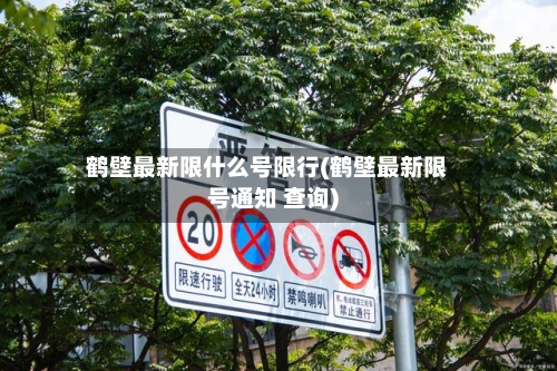 鹤壁最新限什么号限行(鹤壁最新限号通知 查询)